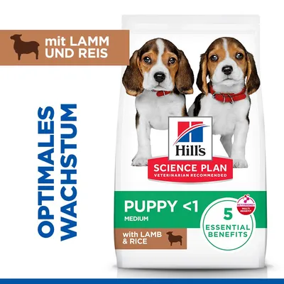 Hill's Science Plan Puppy <1 Medium mit Lamm & Reis