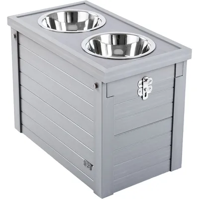 Kerbl Pet ecoFLEX® Feeding Station - 2 x 1.2l, 54 x 30 x 39.5cm (L x W x H)