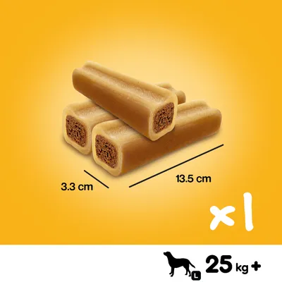 Hundesnack XL, Masse: 13,5 cm x 3,3 cm, geeignet für Hunde ab 25 kg.