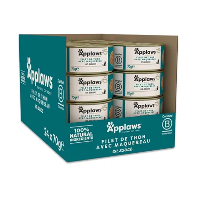 Lot économique Applaws Cat en sauce 24 x 70 g Lot économique Applaws Cat en sauce 24 x 70 g