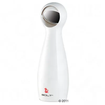 Biela plastová pomôcka s nápisom BOLT a červeným logom na spodnej časti, otvor v hornej časti. Viditeľný rok © 2011.