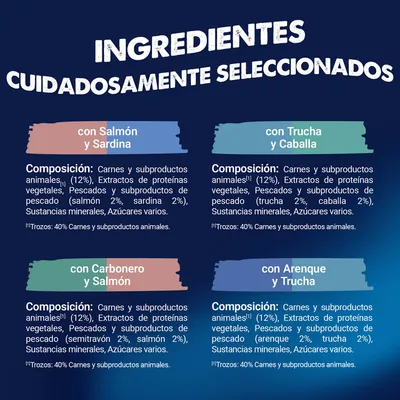 Felix Fantastic Doblemente Bueno 12 x 85 g - Carbonero y salmón, salmón y sardinas, arenque y trucha, trucha y caballa