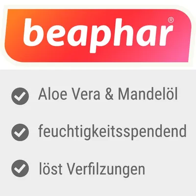 beaphar. Aloe Vera & Mandelöl, feuchtigkeitsspendend, löst Verfilzungen.