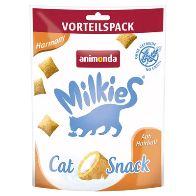 Animonda Milkies Cat Snack Harmony Vorteilspack, Anti-Hairball, ohne Getreide.