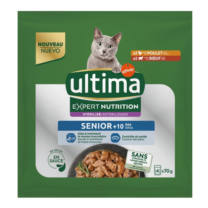 Ultima Cat Expert Nutrition 48 x 70 g em promoção: 38 + 10 grátis!