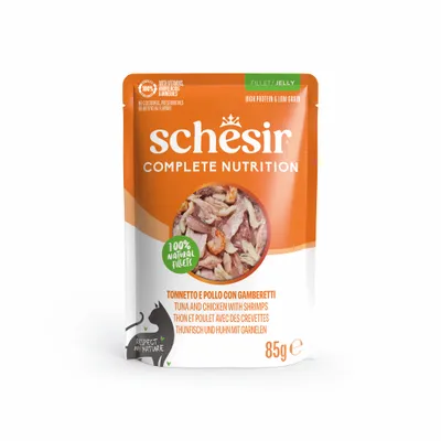 Schesir Complete Nutrition filet w galarecie, 6 x 85 g w saszetce