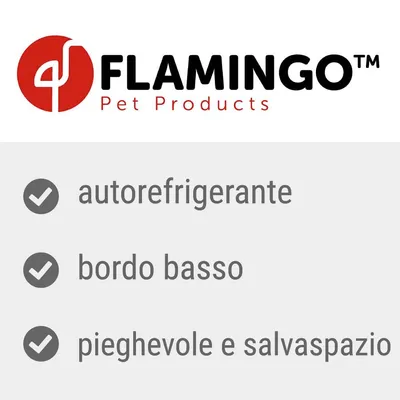 FLAMINGO Pet Products, autorefrigerante, bordo basso, pieghevole e salvaspazio