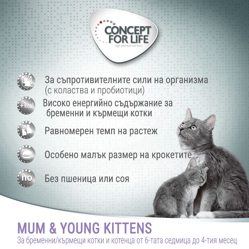 Concept for Life Mum & Young Kittens - с подобрена рецепта!