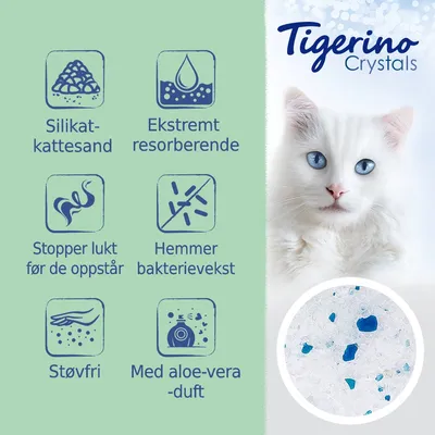 Tigerino Crystals kattesand med aloe vera-duft 5L