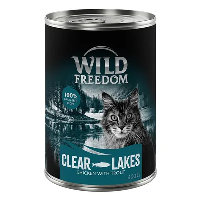 Wild Freedom Clear Lakes, pollo con trota, ricetta 100% senza cereali, lattina da 400g.