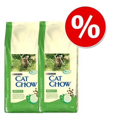 Pachet economic: 2 x 15 kg Purina Cat Chow
