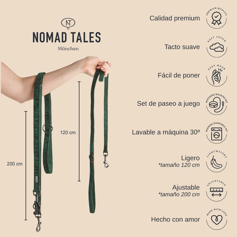 Correa Nomad Tales Blush beige topo para perros