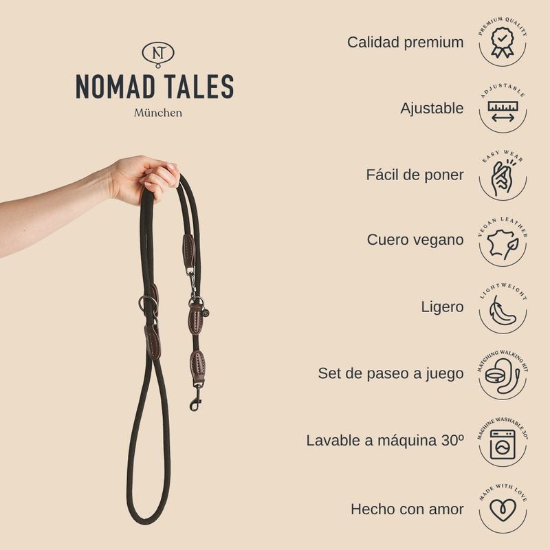 Correa ajustable Nomad Tales Spirit mandarina para perros