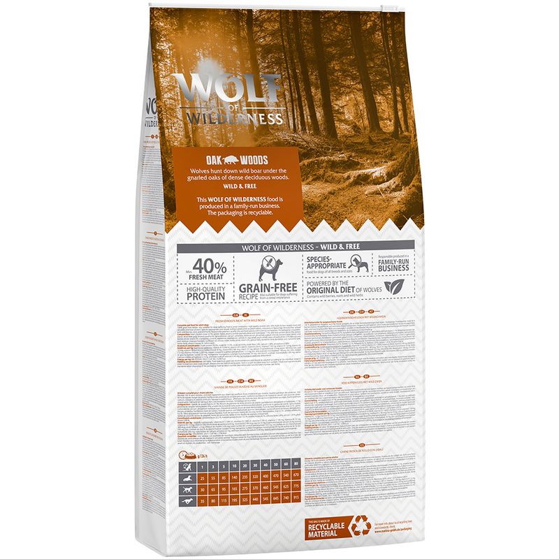 Wolf of Wilderness Adult "Oak Woods" - Cinghiale Crocchette per cani