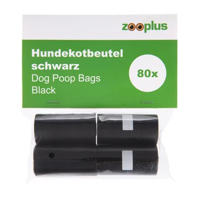 Mustat koirankakkapussit, 80 kappaletta. Zooplus-merkkituote.