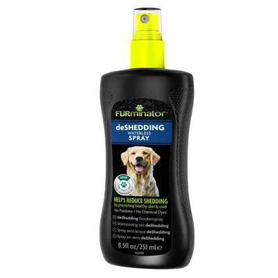 FURminator deShedding Waterless Spray, helps reduce shedding, free from parabens and chemical dyes, 8.5 fl oz/251 ml.
