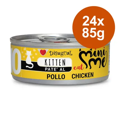 Disugual Mini Me Kitten Paté al Pollo, 24 lattine da 85g.