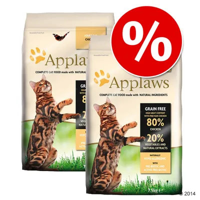 Voordeelpakket Applaws 2 x 6 kg / 7,5 kg Kattenvoer