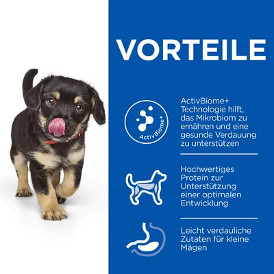Vorteile: ActivBiome+ Technologie unterstützt Mikrobiom und Verdauung, hochwertiges Protein für optimale Entwicklung, leicht verdauliche Zutaten für kleine Mägen.
