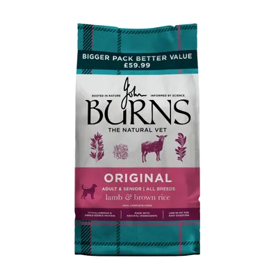 14kg Burns Dry Dog Food - 12kg + 2kg Free! * - Adult & Senior Original Lamb & Brown Rice (14kg) 14kg Burns Dry Dog Food - 12kg + 2kg Free! * - Adult & Senior Original Lamb & Brown Rice (14kg)