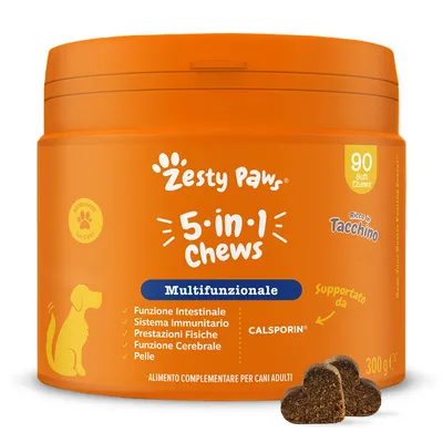 Zesty Paws 5-in-1 Chews Tacchino