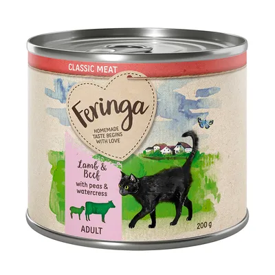Feringa Classic Meat, Adult, ягненок и говядина с горохом и кресс-салатом, 200 г.