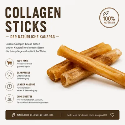Økonomipakke George & Bobs hundesnacks 3 x 200 g - Collagensticks - oksekød Økonomipakke George & Bobs hundesnacks 3 x 200 g - Collagensticks - oksekød
