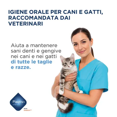 Igiene orale per cani e gatti, raccomandata dai veterinari. Aiuta a mantenere denti e gengive sani negli animali di tutte le taglie e razze. Plaqtiv+ oral care. Igiene orale per cani e gatti, raccomandata dai veterinari. Aiuta a mantenere denti e gengive sani negli animali di tutte le taglie e razze. Plaqtiv+ oral care.