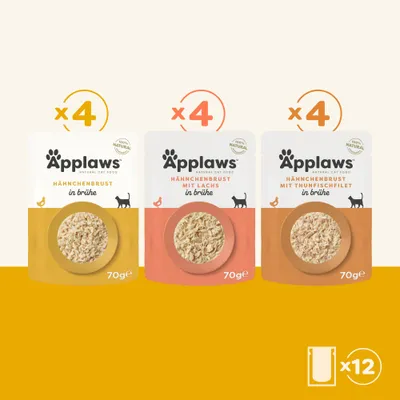 Probierpaket Applaws Pouch mit Brühe Mix 12 x 70 g - Mixpaket Hühnchen 3 (3 Sorten)