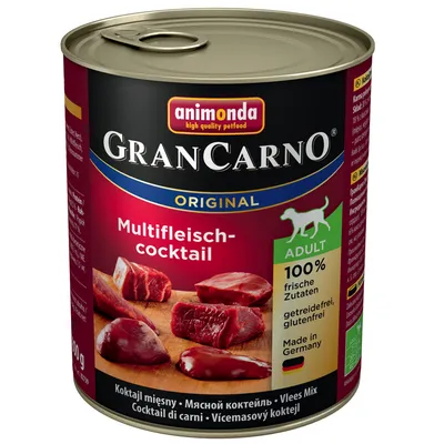 Animonda GranCarno Original мульти-мясной коктейль для взрослых собак, 100% свежие ингредиенты, без зерна, без глютена, Made in Germany.