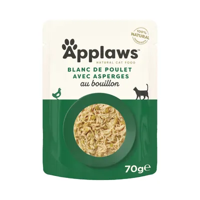 Applaws Cat Natural in Brühe 12 x 70 g - Hühnerbrust mit Spargel Applaws Cat Natural in Brühe 12 x 70 g - Hühnerbrust mit Spargel