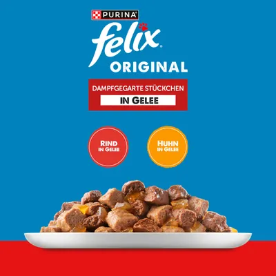 Jumbopack Felix Classic Pouches 120 x 85 g - Rind & Huhn Jumbopack Felix Classic Pouches 120 x 85 g - Rind & Huhn