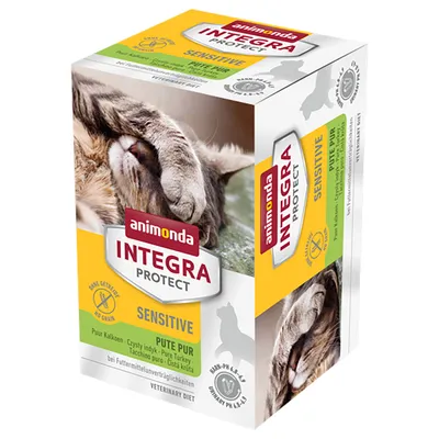 Animonda Integra Protect Sensitive Πουρές γαλοπούλας. Χωρίς δημητριακά, για τροφικές δυσανεξίες. Κτηνιατρική δίαιτα με προσαρμοσμένο pH ούρων.