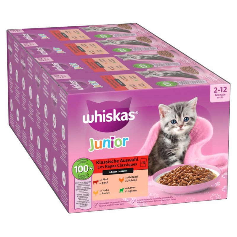 Jumbobalenie Whiskas Junior kapsičky 96 x 85 g