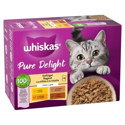 Voordeelpakket Whiskas Pure Delight Portiezakjes 96 x 85 g