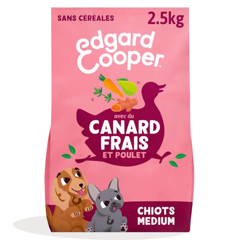 Edgard & Cooper Medium Puppy Eend & Kip graanvrij