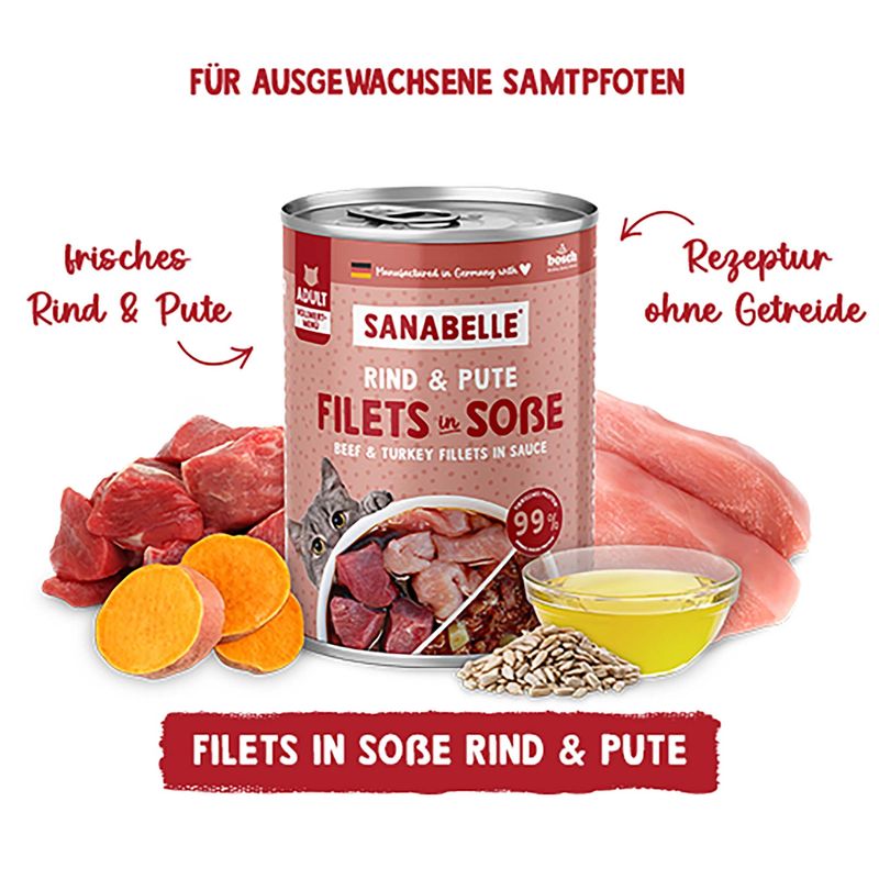 Sparpaket Sanabelle Fleisch in Soße 24 x 380 g