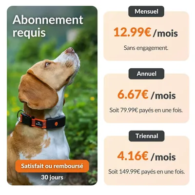 Weenect Tracker GPS XT pour animaux de compagnie pour chien