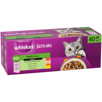Whiskas 1+ Tasty Mix Chef's Choice in Gravy