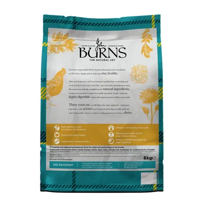 Burns Adult & Senior Original Pui și orez brun - 6 kg