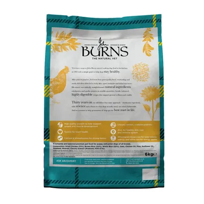 Burns Puppy Original - Chicken & Rice - 6kg