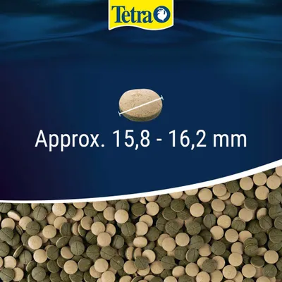 Tabletki Tetra o średnicy ok. 15,8 do 16,2 mm, widoczne zdjęcie produktu oraz informacja o rozmiarze. Tabletki Tetra o średnicy ok. 15,8 do 16,2 mm, widoczne zdjęcie produktu oraz informacja o rozmiarze.