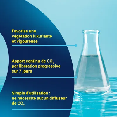 Favorise une végétation luxuriante et vigoureuse, libération continue de CO2 pendant 7 jours, utilisation simple sans diffuseur de CO2.