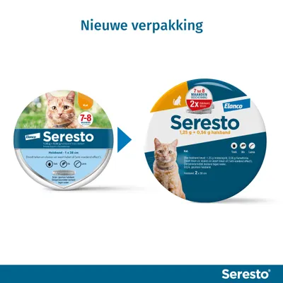 Seresto Vlooien- en Tekenhalsband voor katten
