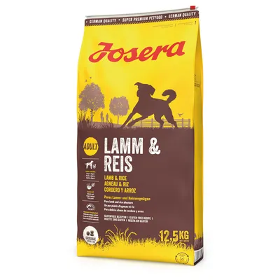 Josera Lamm & Reis Adult, glutenfreies Rezept, 12.5kg. Super Premium Petfood mit purem Lamm- und Reisvergnügen. German Quality.