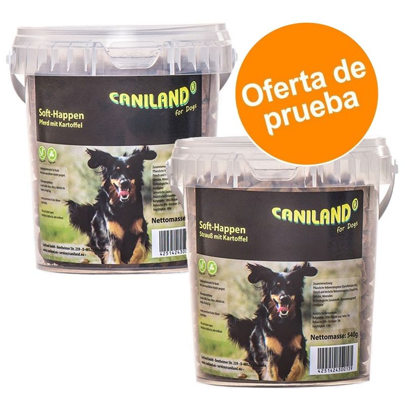 Pack mixto: Caniland Soft bocaditos sin cereales 2 x 540 g