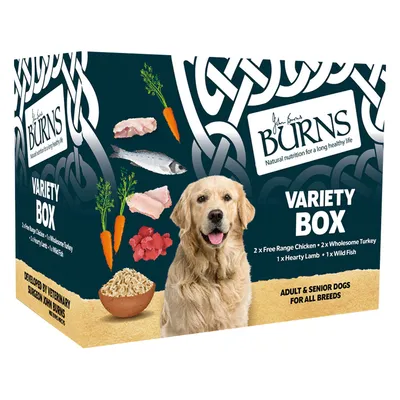 Burns Variety Box консерверана храна за кучета смесена опаковка 6 x 395 г