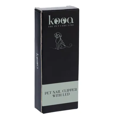 kooa The Pet Care Line, Verpackung für Pet Nail Clipper mit LED.