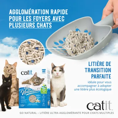 Catit Go Natural ! Pois + bentonite vanille