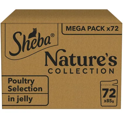 Sheba Nature's Collection Pouches Poultry Selection in Jelly - Multibuy: 144 x 85g
